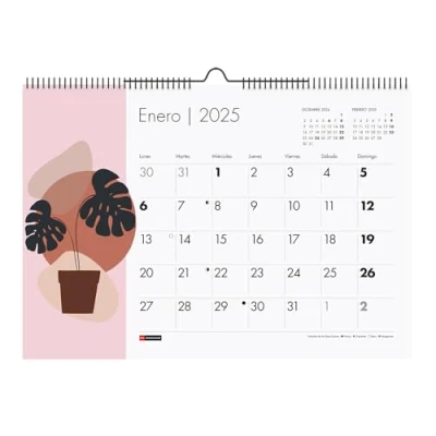 Imagen de Miquelrius Calendario de Pared 2025, A3: 420 x 296 mm, Con espacio para anotar, Encuadernación espiral doble, anual colgar, Español, Diseño Paisajes