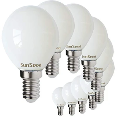 Imagen de SUNSEED 10x Bombilla Esférica Filamento LED Opalina E14 4W = 40W Blanco Neutro 4000K