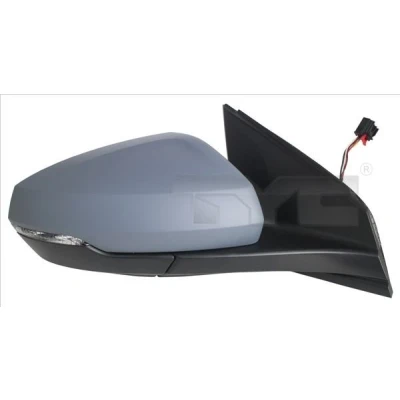 Imagen de Espejo retrovisor Tyc 337 0322 izquierda imprimado para ajuste elect. espejo, asférico, calefactable, abatible eléctricamente VOLKSWAGEN: Polo VI