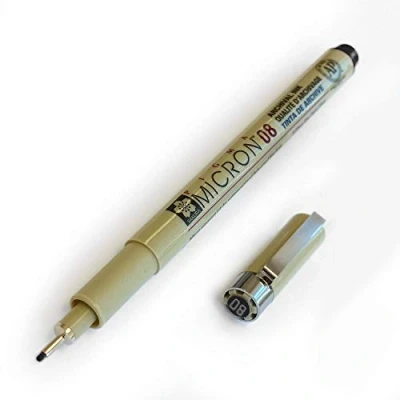Imagen de Pigma Sakura Micron Pigmento Portamina 0.8mm Negro [Paquete de 3]