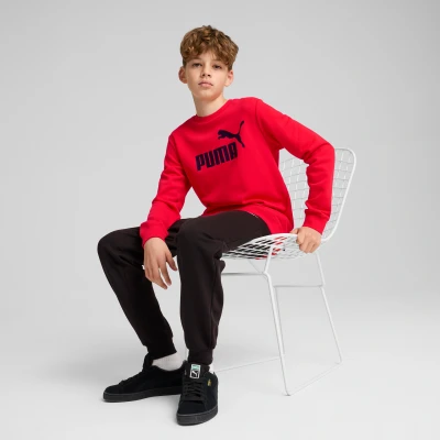 Imagen de Puma LOGO CREW SUIT Unisex Chándal para niños, Talla: 15 16a (16), For all time red