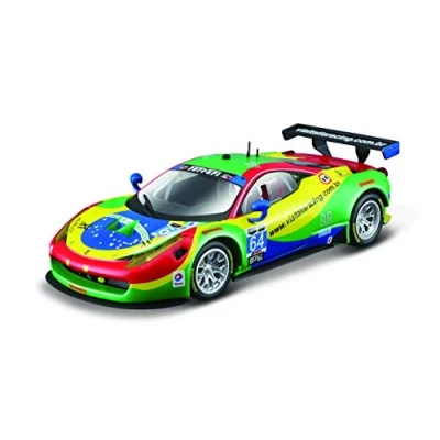 Imagen de Bburago Ferrari 458 GT3 &#039;15: Maqueta de Coche a Escala 1:43, Serie Racing, Caja Regalo, 12 cm, Verde #64 (18 36305)