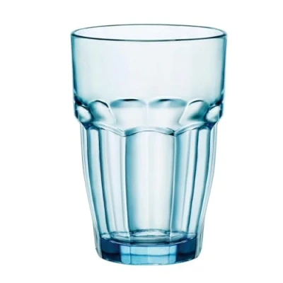 Imagen de Bormioli Rocco Rock Bar, Vaso Alto Vidrio 37 cl Azul
