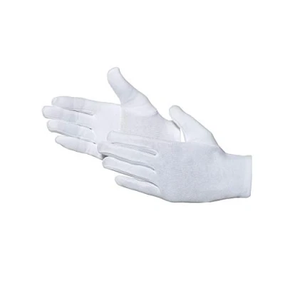 Imagen de Jah Guantes de algodón 580, reforzados, OekoTex, nivel intermedio, blanco, paquete 24), talla 6