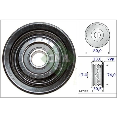 Imagen de INA 532 0580 10 Rodillo Guia HONDA: CIVIC 8 Hatchback, ACCORD 8, CR V 3