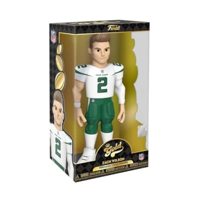 Imagen de Funko Gold 12&quot; NFL: NY Jets Zach Wilson 1/6 Probabilidades De Obtener Una Variante Rara Figura Accion Coleccionable Para Exhibición Idea Regalo Cumpleaños Mercancía Oficial