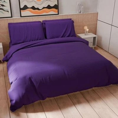 Imagen de PETTI Artigiani Italiani Funda nórdica de una Plaza y Media, Fundas Almohada Microfibra, Color Liso, 100% Fabricada en Italia