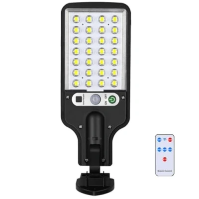 Imagen de Luz solar LED para jardín al aire libre, sensor de movimiento PIR, 3 modos, lámpara seguridad, calle, pared (con control remoto, A)