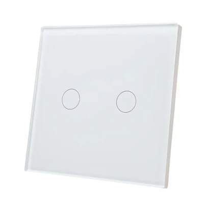 Imagen de LED ATOMANT Pack 2x Interruptor de Cristal Inteligente ZigBee 3.0, 2 Vias (2 Gang), Requiere HUB, App Smart Life o Tuya, Compatible Alexa y Google Assistant, Pulsador Tactil para iluminacion