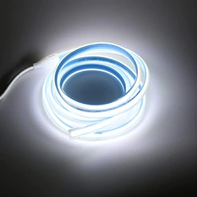 Imagen de pcning Tira LED COB 220V 1M 15 Watts sin transformador con Interruptor, 1 Metros Tiras Luz IP67 Impermeable Strip Light Para Interior Exterior (Blanco Frio, 1)