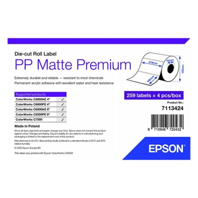Imagen de Epson 7113424 Etiqueta PP mate 210 x 105 mm (original)
