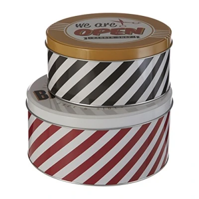 Imagen de Premier 0507302 Latas de Almacenamiento, Estaño, Multicolor