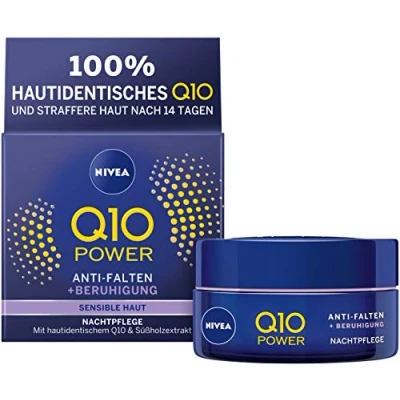 Imagen de Nivea Q10 Power anti arrugas + Reducir sensibilidad de noche para rejuvenecedora Cuidado, feuchtigkeitsspendende Crema, 50 ml