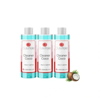 Imagen de 3 x Cleaner 100ml para uñas de gel/Aroma Coco/Eliminar la capa pegajosa geles UV/Esmaltes permanentes/Esmaltado Permanente/Cleanser