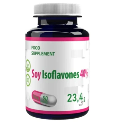 Imagen de Isoflavonas de Soja 90 Cápsulas Veganas, Probado en Laboratorio, suplemento alta resistencia, sin gluten OGM