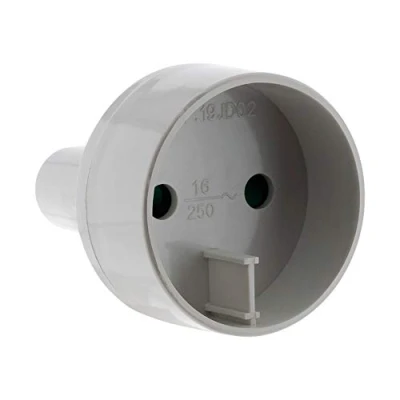 Imagen de Zenitech 240093 Adaptador de enchufe eléctrico, color blanco