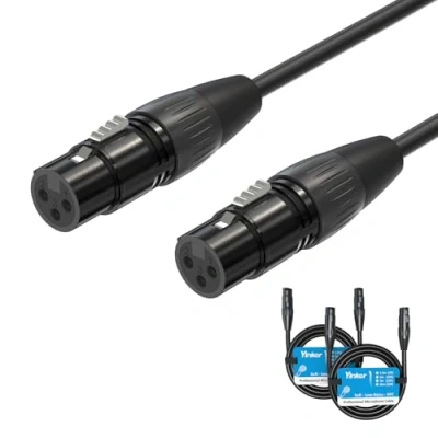 Imagen de Yinker Cable de micrófono XLR hembra a (5 pies, 2 unidades)