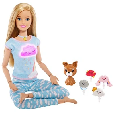 Imagen de Barbie Bienestar, Muñeca Rubia Meditando, con Accesorios (Mattel GNK01)
