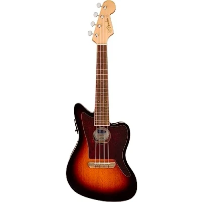 Imagen de Fender Fullerton Jazzmaster Uke WN Tortoiseshell Pickguard 3 Color Sunburst Electro Acoustic Ukulele