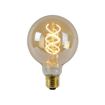 Imagen de Lucide G95 Lámpara de filamento Ø 9,5 cm LED Regul. E27 1x5W 2200K Ámbar