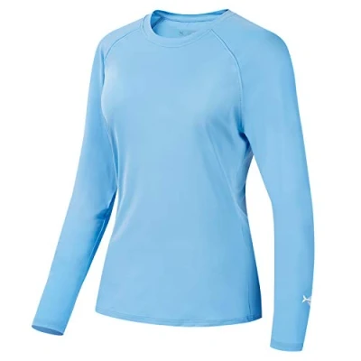 Imagen de Bassdash Camiseta de Manga Larga para Mujer con protección Solar UPF 50+ UV Pesca, Senderismo, Rendimiento