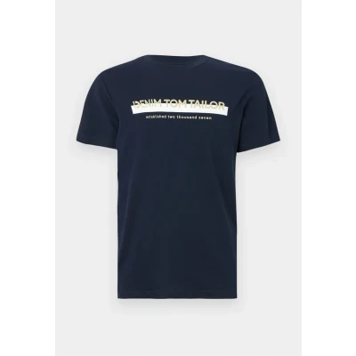 Imagen de TOM Tailor Denim Camiseta estampada, Hombre, Talla: XXL, Sky captain blue
