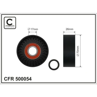 Imagen de Rodillo tensor, correa auxiliar CAFFARO 500054