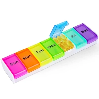 Imagen de Alyvisun Pastillero Semanal 1 Toma, Diario 7 Dias Pastilleros Semanales, Viaje, Caja Medicamentos Grande Pill Box Organizer para Viajes de Trabajo