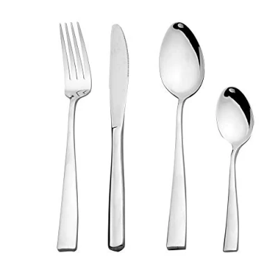 Imagen de Otto KoningLeipzig Juego de cubiertos acero inoxidable 24 piezas apto para lavavajillas. Con tenedor, cuchara, cuchillo y cuchara café.