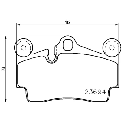 Imagen de HELLA 8DB 355 018 711 Juego de pastillas freno preparado para indicador desgaste con pesos equilibrio PORSCHE: Cayenne, VOLKSWAGEN: Touareg I