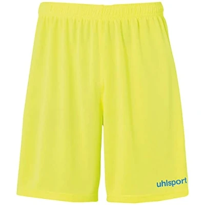 Imagen de Uhlsport Center Basic Shorts Without Slip De Juego, Hombre, Amarillo Fluor/Radar Azul, 116