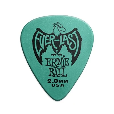 Imagen de Ernie Ball Everlast Púas para guitarra, 2 mm, 12 unidades, color turquesa