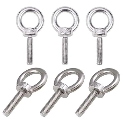 Imagen de Liwein M8 Anillos de Elevación Pernos Ojo Tornillo 304 Acero Inoxidable Perno Levantamiento Tornillos Anillo Rosca Macho 6 Piezas