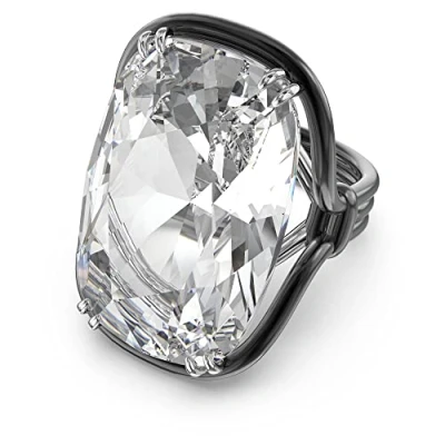 Imagen de Swarovski Anillo Harmonia, Cristal de gran tamaño, Blanco, Combinación acabados metálicos
