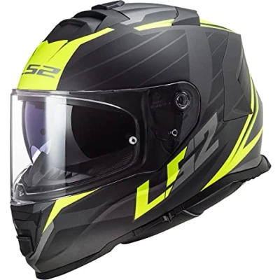 Imagen de LS2, Casco de moto integral STORM II NERVE M.Negro H V Amarillo, S