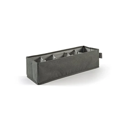 Imagen de Più EasyBox Organizador Cajón TNT 5 plazas, Tela, Cenizas, 12.0 x 40.0 11.0 cm