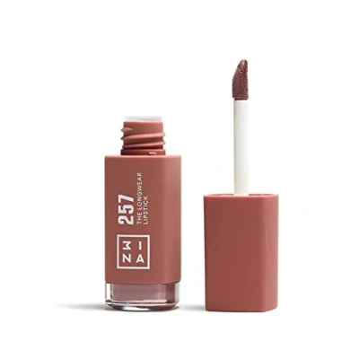 Imagen de 3INA MAKEUP The Longwear Lipstick 257 Labial Líquido Rosa de Larga Duración con Acido Hialurónico para Hidratar los Labios Barra Matte Alta Pigmentación Vegan Cruelty Free