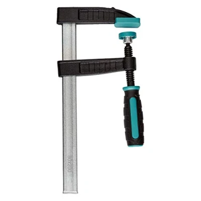 Imagen de wolfcraft Sargento de tornillo, 200 mm I 3058000 para numerosas aplicaciones sujeción, ideal proyectos bricolaje