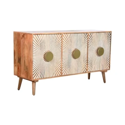 Imagen de Home ESPRIT Aparador Blanco Dorado Natural Madera 145 x 45 80 cm