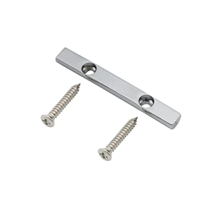 Imagen de Musiclily Pro 43mm Latón Guia Cuerda Bajo String Retainer Bar para Eléctrico 4 Cuerdas, Cromado