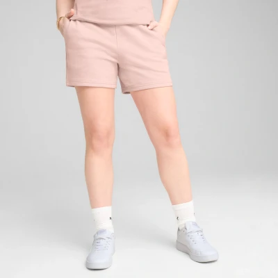 Imagen de Puma Small LOGO HIGH Waist Shorts Pantalón corto de deporte, Mujer, Talla: Large, Rose quartz