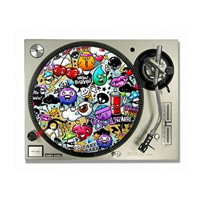 Imagen de Graffiti DJ Alfombrilla para tocadiscos (30,5 cm o 17,8 cm)