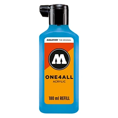 Imagen de Molotow ONE4ALL Tinta de recambio para rotulador permanente, color azul shock medio 180 ml