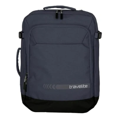 Imagen de travelite la mochila/bolsa de equipaje mano cumple con las dimensiones del cabina IATA, serie KICK OFF: vacaciones y deporte, 50 cm, Gris (Anthrazite), 35 litros