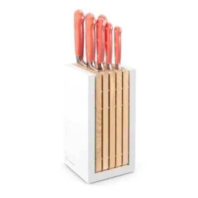 Imagen de WÜSTHOF Classic bloque para cuchillos con 7 cuchillos, Coral Peach (naranja)