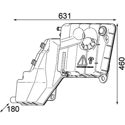 Imagen de MAHLE ORIGINAL CRT 103 000P Depósito de Agua 11L con tapa IVECO: Stralis