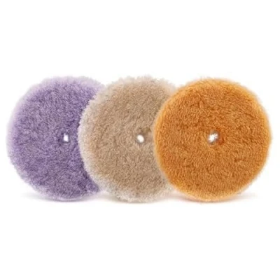 Imagen de lana para Pulir, SPTA 150mm Kit de almohadillas pulido cordero adhesivo Juego Funda Pulidora autoadherente coche Pulidora, excentrica WPMIX6