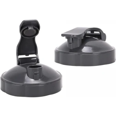 Imagen de DRELD 2 tapas Flip Top To Go para accesorios Nutribullet de 600 W/900 W, reutilizables vasos Nutribullet, tapa abatible compatible con vaso mezclador Nutri Bullet 18oz/24oz/32oz