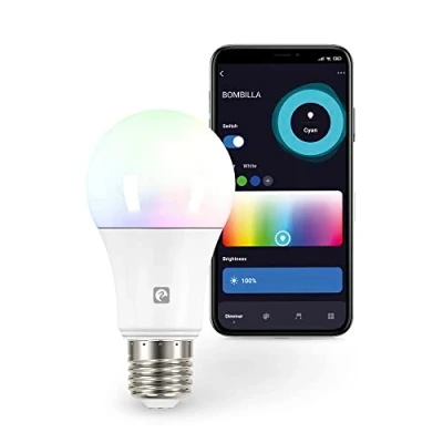 Imagen de Garza Smarthome Bombilla LED Estandar Intelegente Wifi E27, luz blanca neutra regulable con cambio de intensidad, temperatura y color. Programable, compatible Amazon Alexa Google Home, 401274