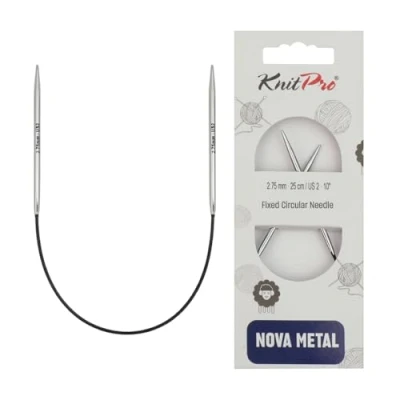 Imagen de KnitPro Nova Metal (25 cm, 2.75 mm) Agujas Circulares de Tejer 1 Pieza
